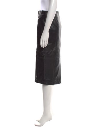 STAND STUDIO Leather Knee-Length Skirt
