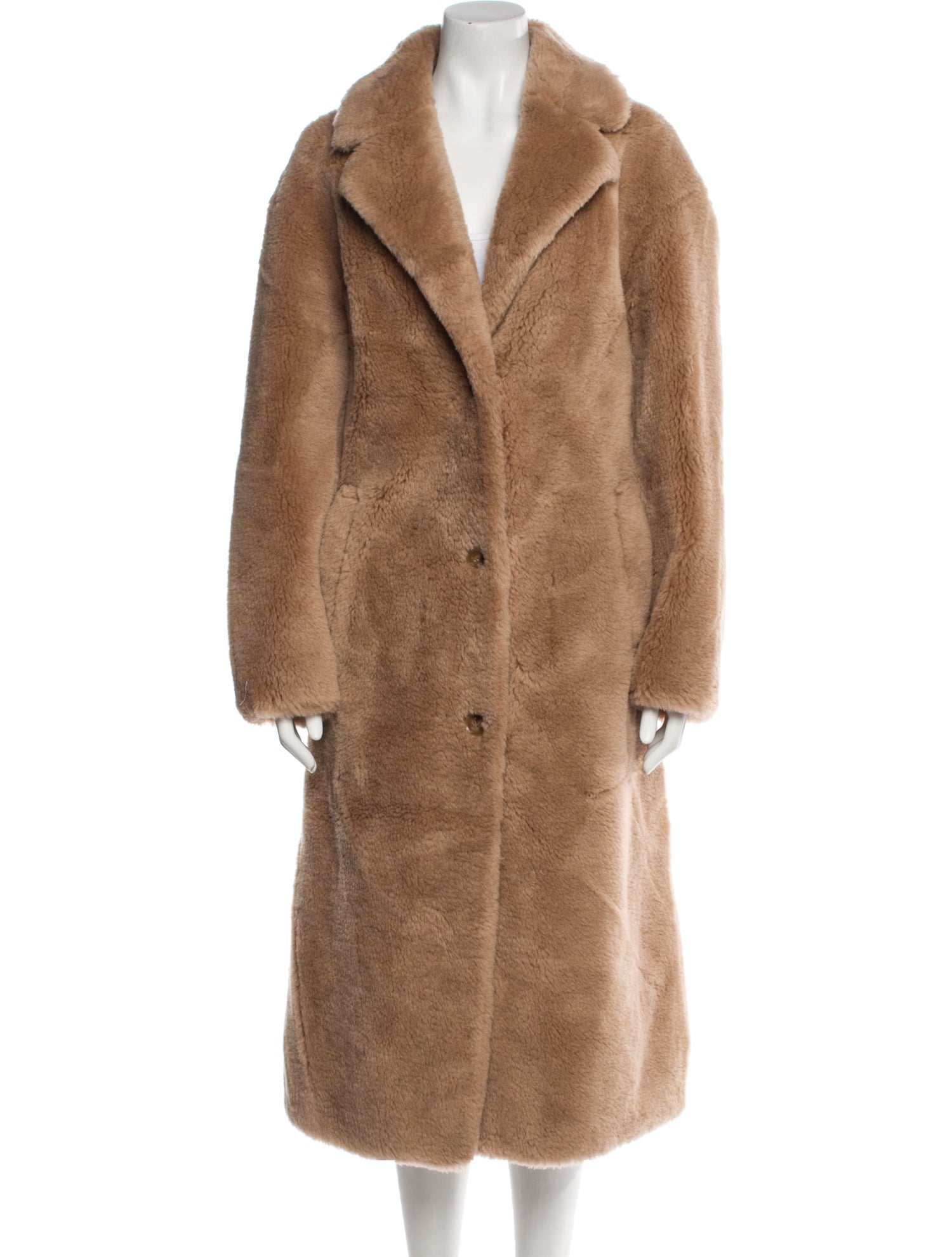 STAND STUDIO Wool Faux Fur Coat w/ Tags