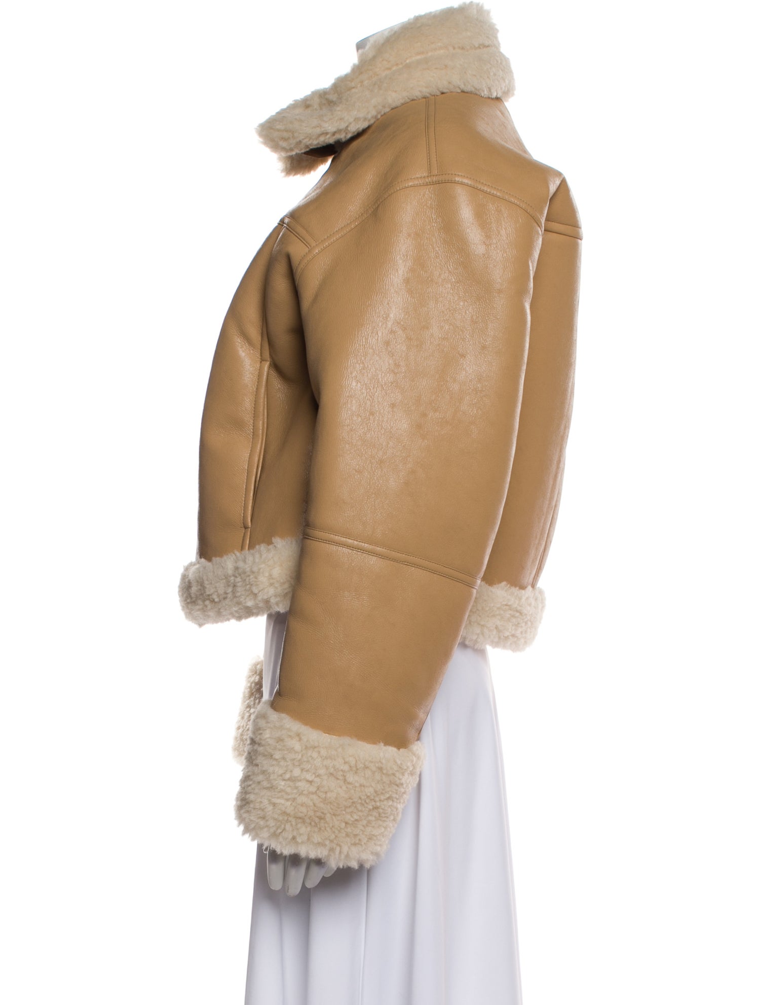STAND STUDIO Faux Leather Faux Fur Jacket