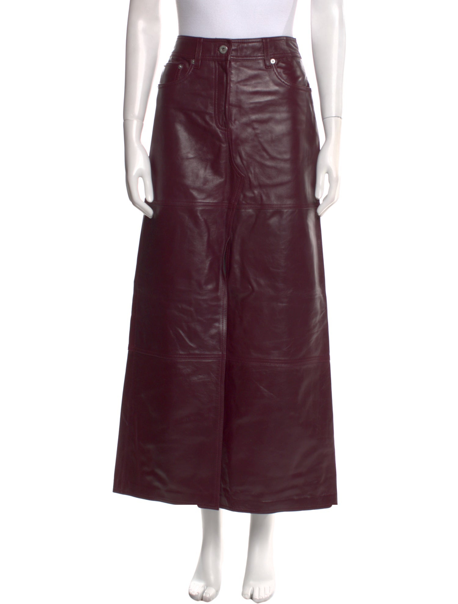 STAND STUDIO Lamb Leather Midi Length Skirt w/ Tags