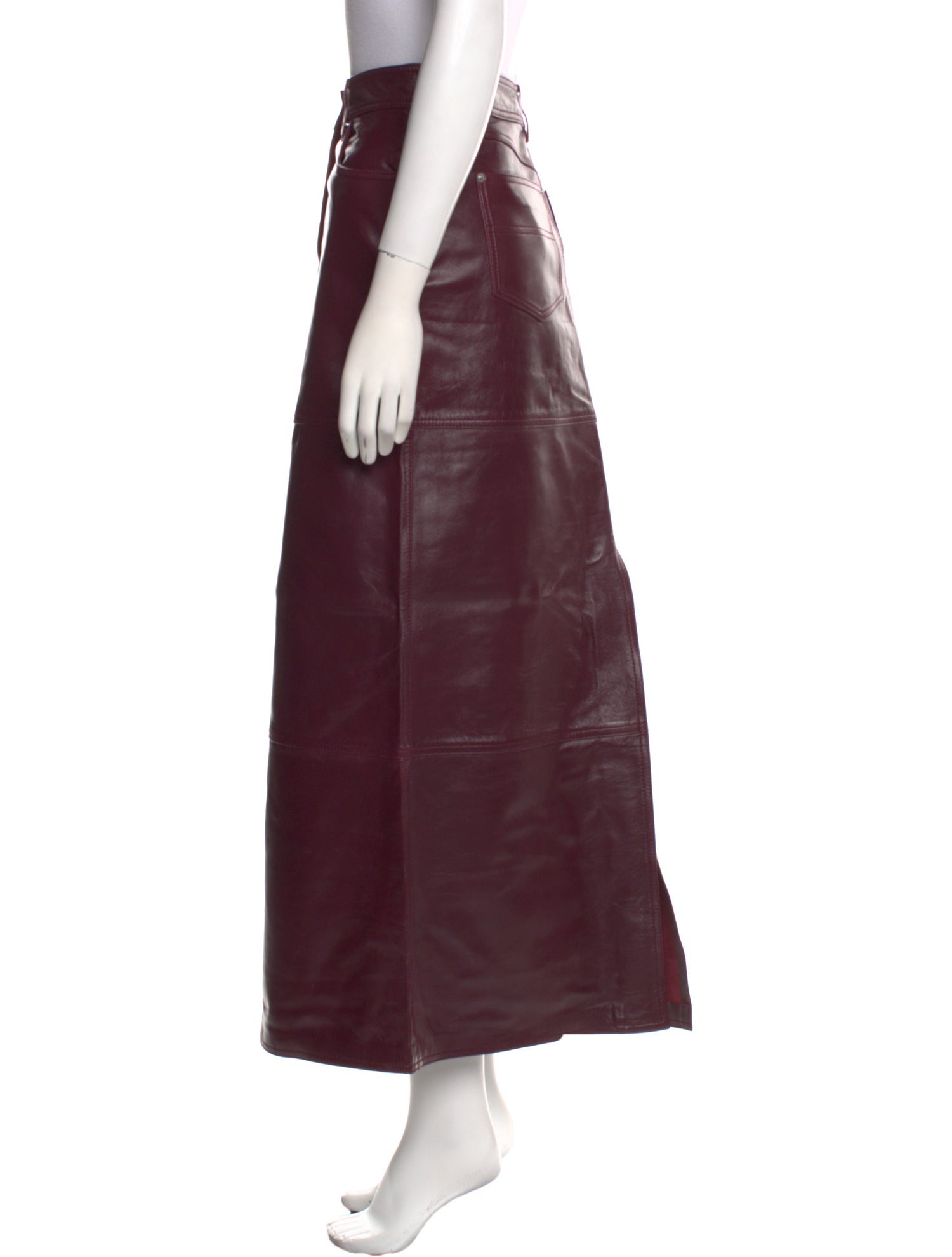 STAND STUDIO Lamb Leather Midi Length Skirt w/ Tags
