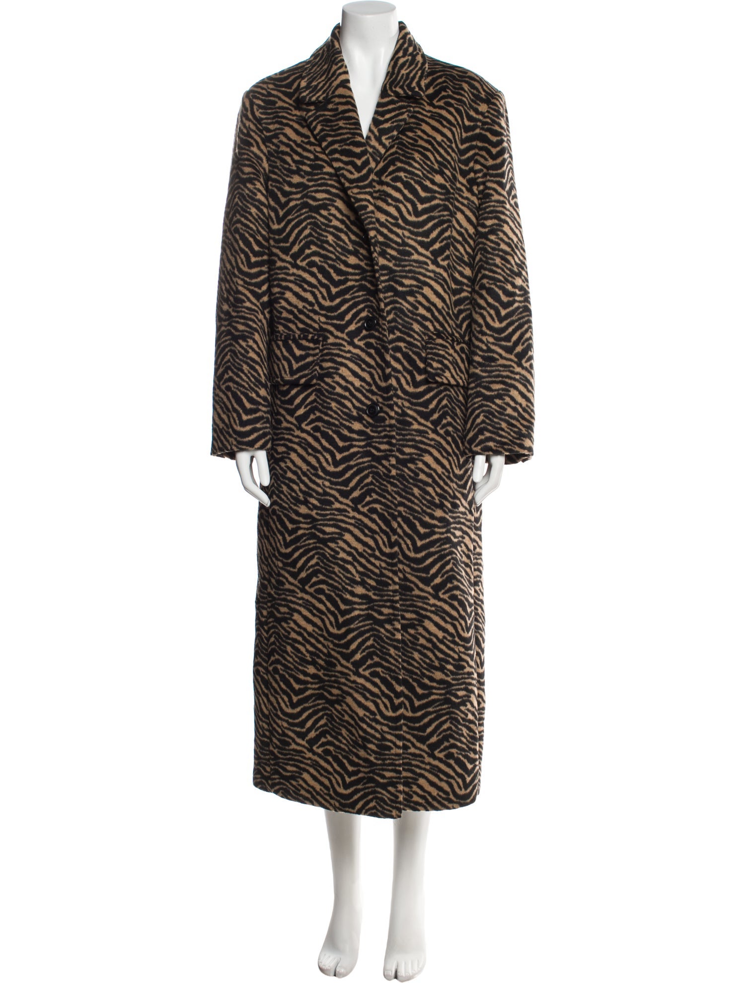 STAND STUDIO Animal Print Trench Coat w/ Tags
