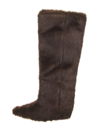 STAND STUDIO Faux Fur Printed Boots