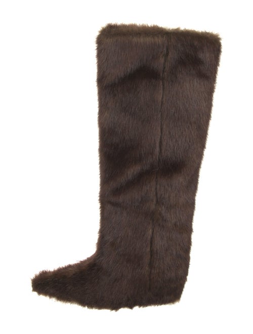 STAND STUDIO Faux Fur Printed Boots