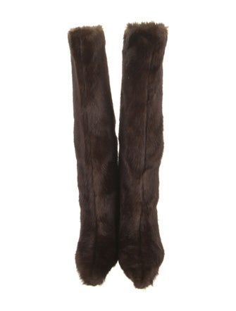 STAND STUDIO Faux Fur Printed Boots