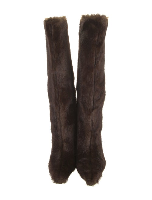 STAND STUDIO Faux Fur Printed Boots