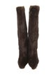 STAND STUDIO Faux Fur Printed Boots