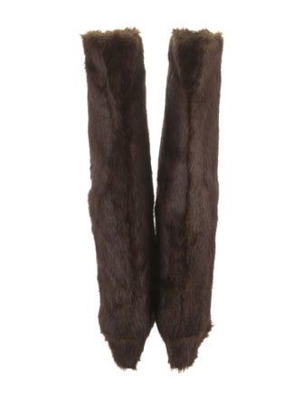 STAND STUDIO Faux Fur Printed Boots