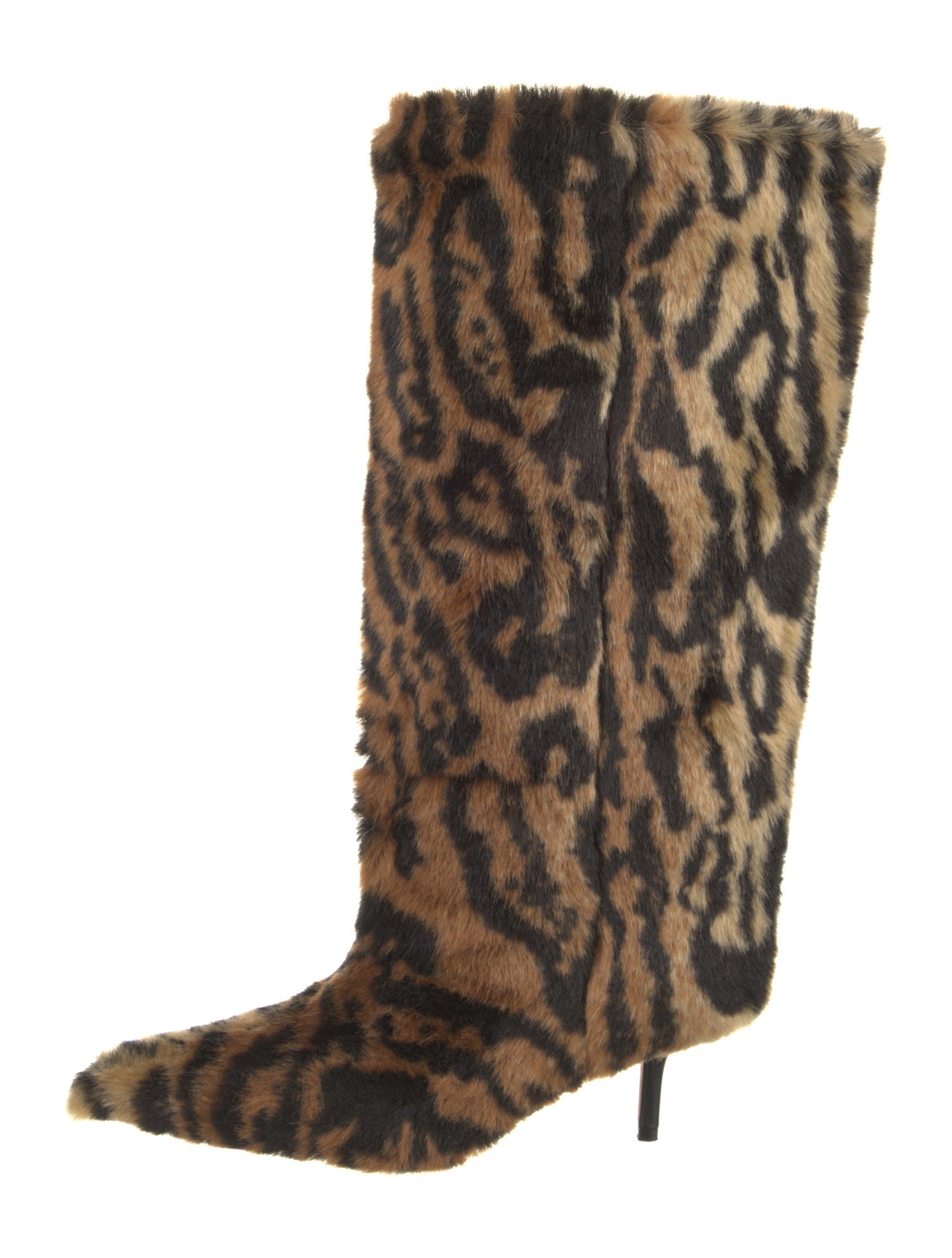 STAND STUDIO Ponyhair Animal Print Boots