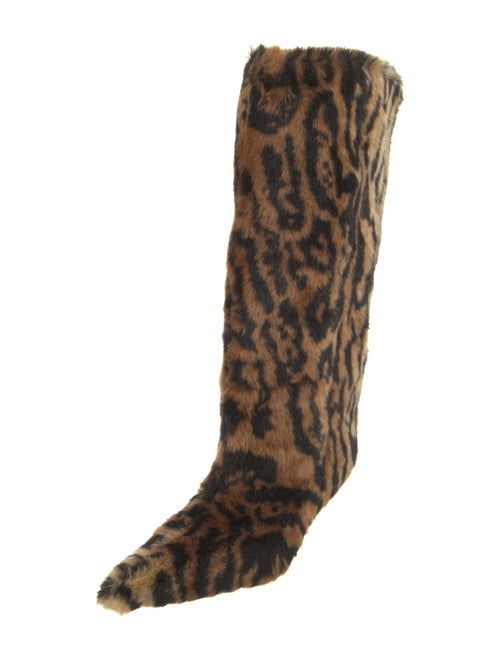 STAND STUDIO Ponyhair Animal Print Boots