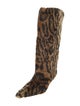 STAND STUDIO Ponyhair Animal Print Boots