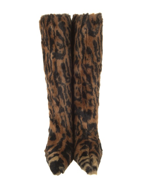 STAND STUDIO Ponyhair Animal Print Boots