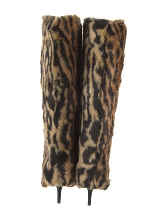 STAND STUDIO Ponyhair Animal Print Boots