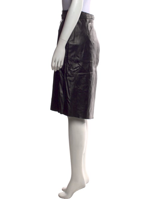 STAND STUDIO Lamb Leather Knee-Length Skirt