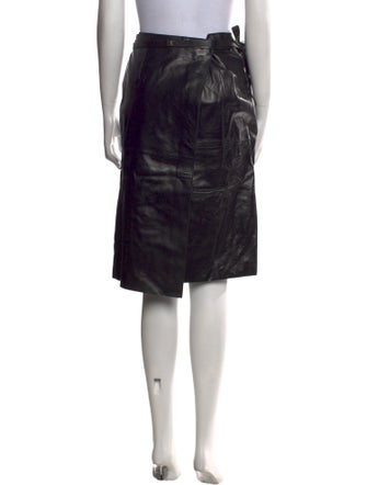 STAND STUDIO Lamb Leather Knee-Length Skirt