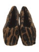 STAND STUDIO Ponyhair Animal Print Flats