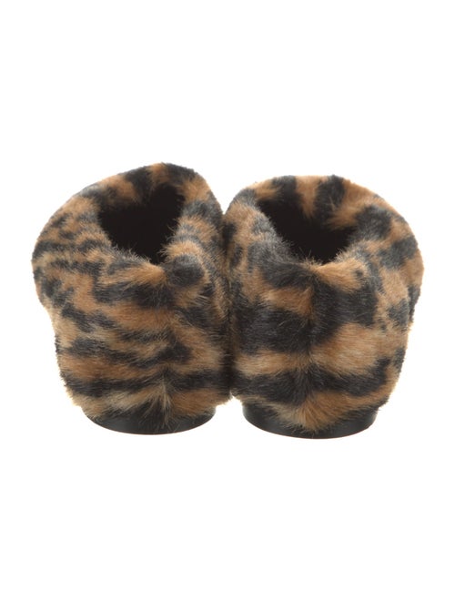 STAND STUDIO Ponyhair Animal Print Flats