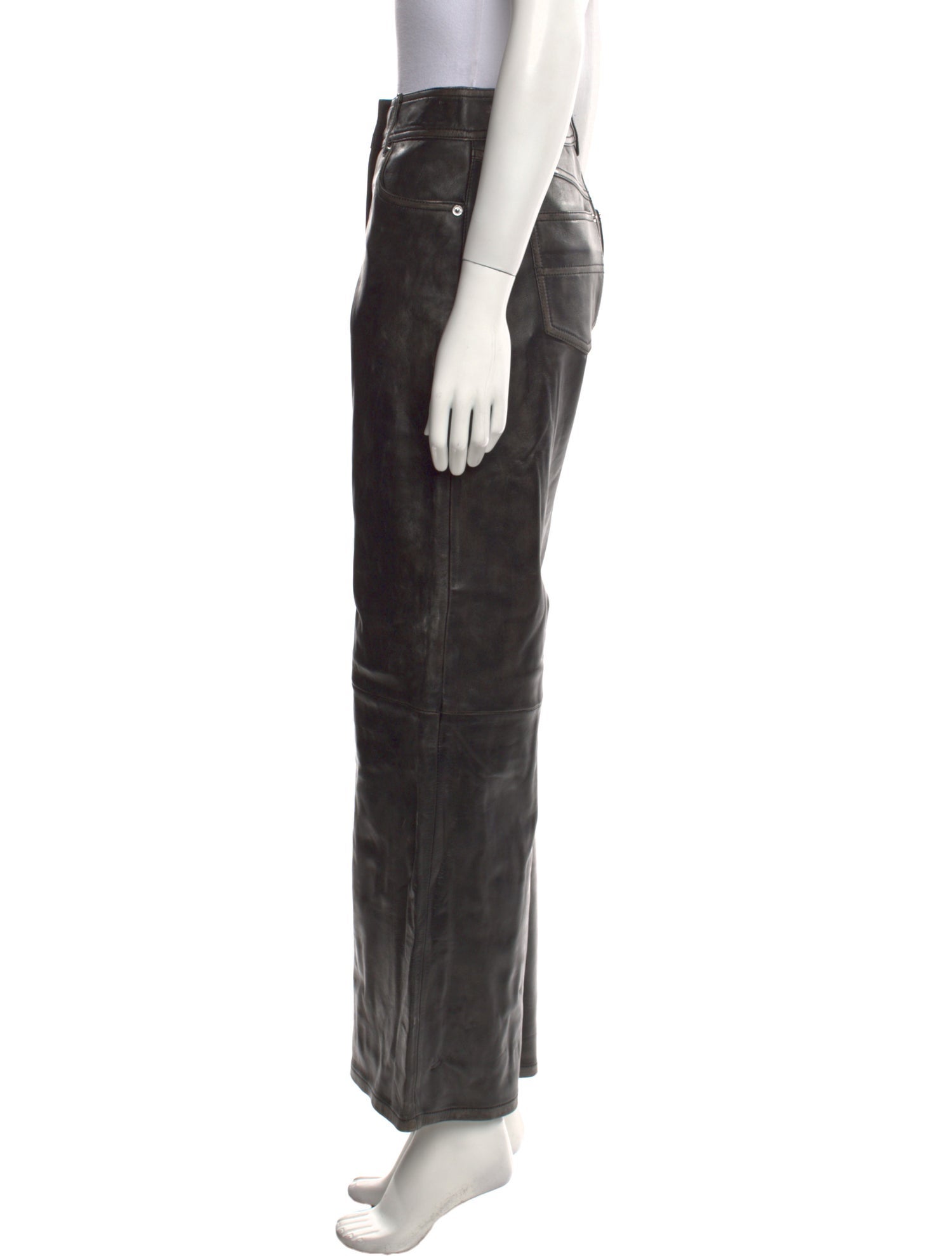STAND STUDIO Lamb Leather Wide Leg Pants