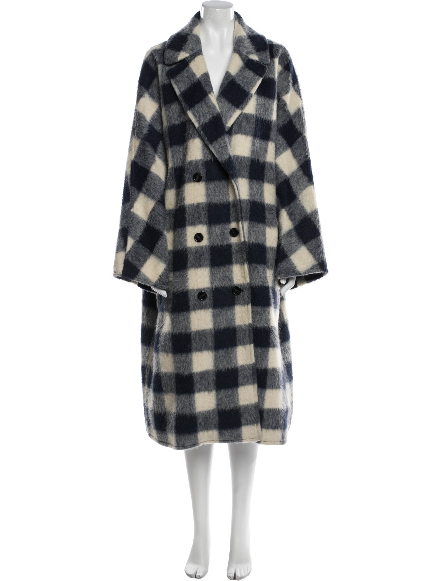 STAND STUDIO Plaid Print Trench Coat