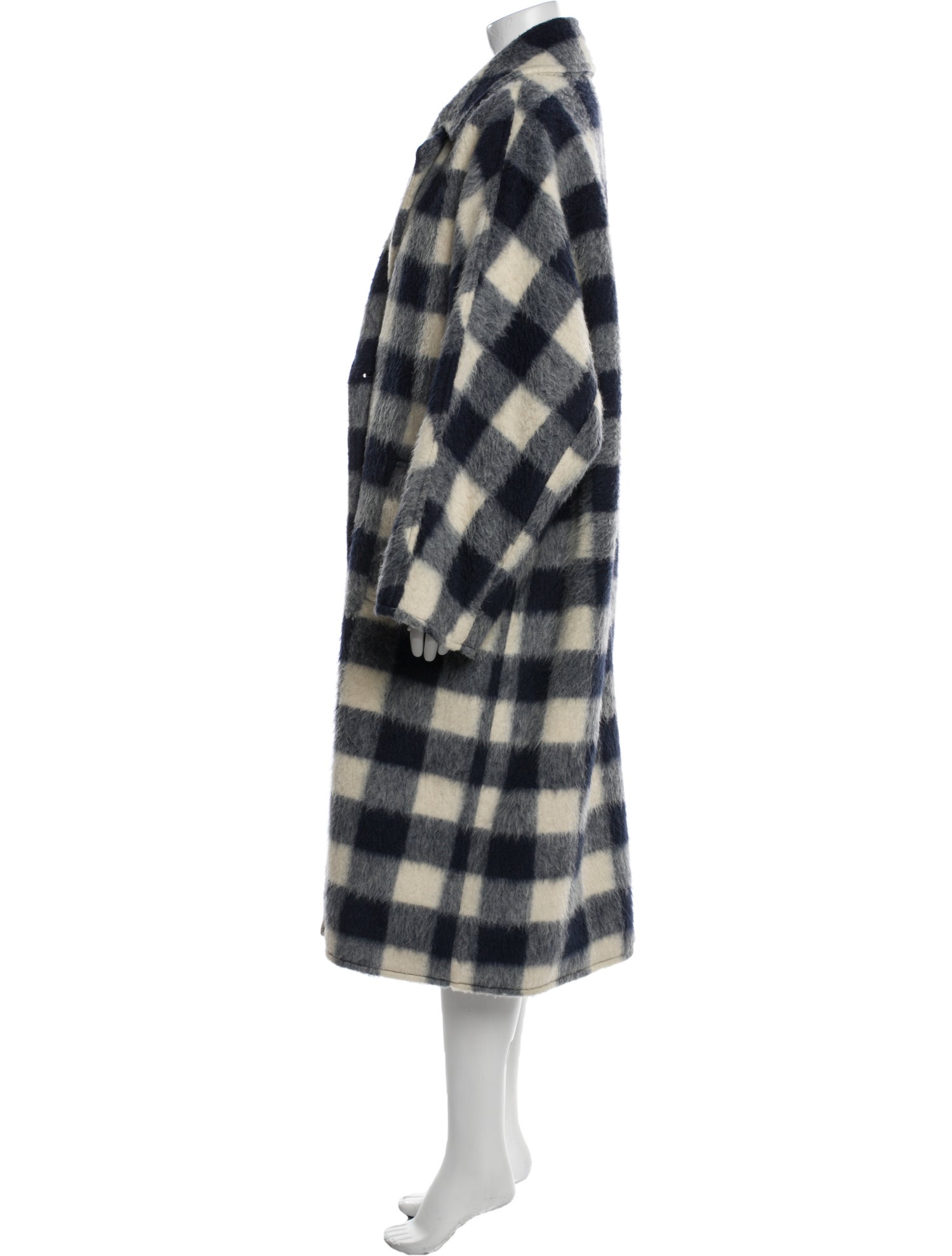 STAND STUDIO Plaid Print Trench Coat