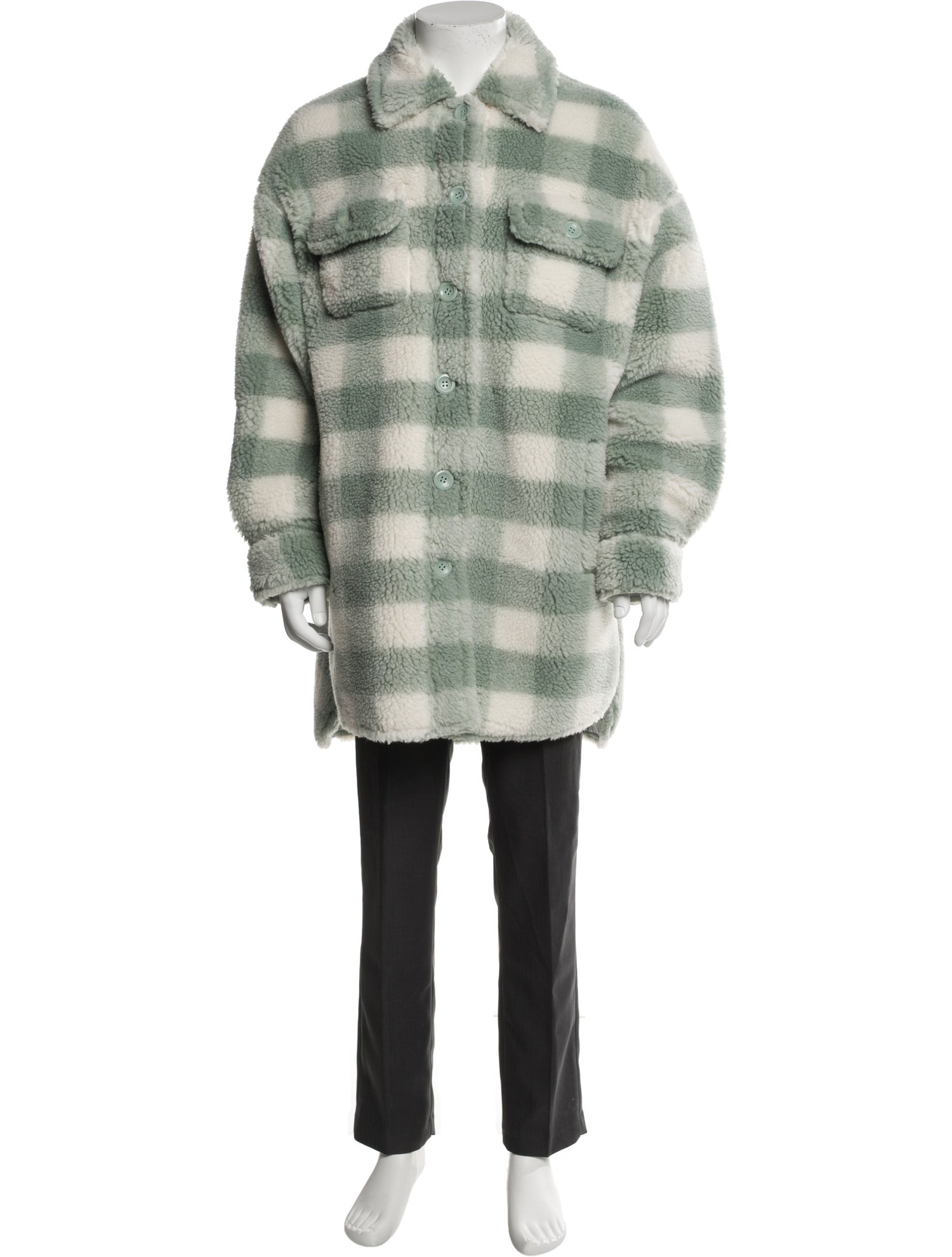 STAND STUDIO Plaid Print Overcoat