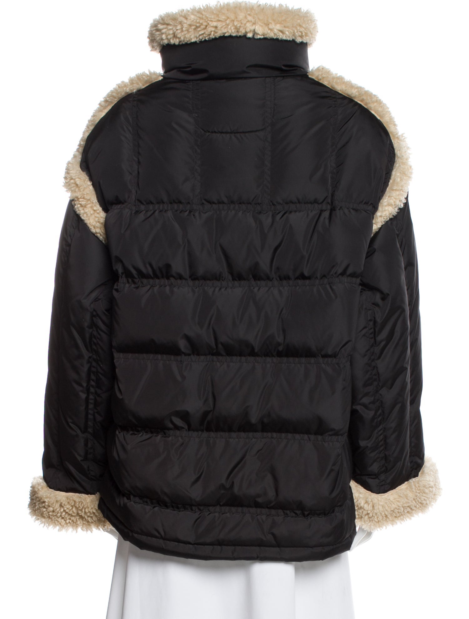 Nylon Colorblock Pattern Down Jacket