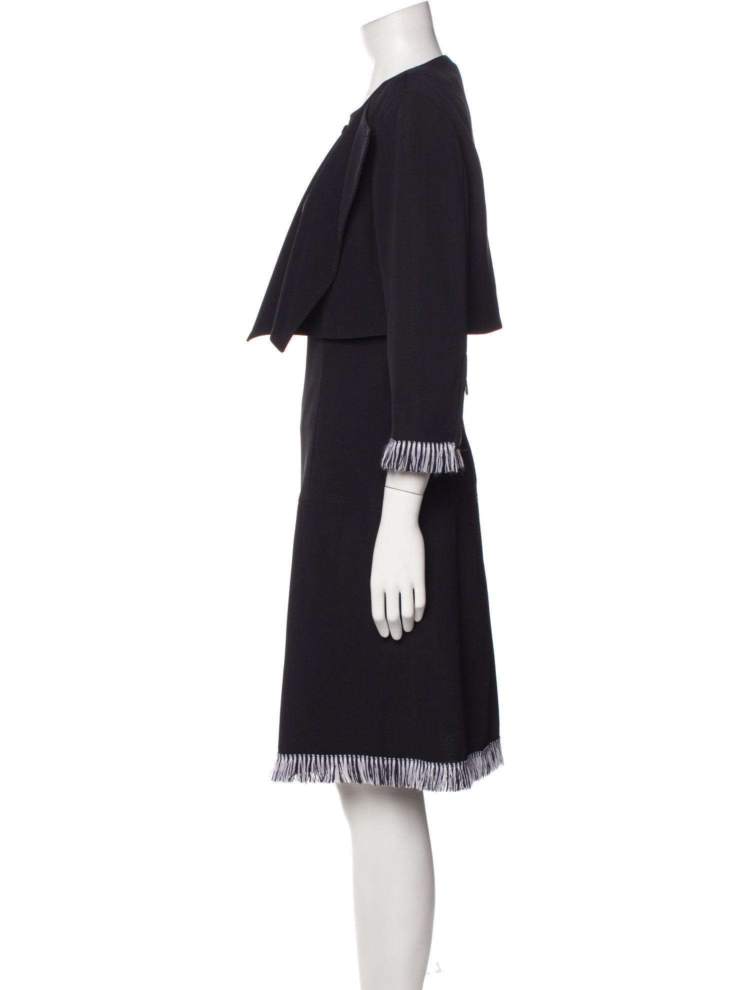 State Of Claude Montana Pleated Accents Dress Set