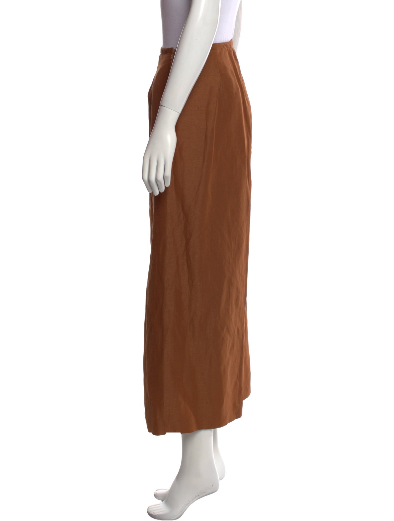 State Of Claude Montana Linen Midi Length Skirt