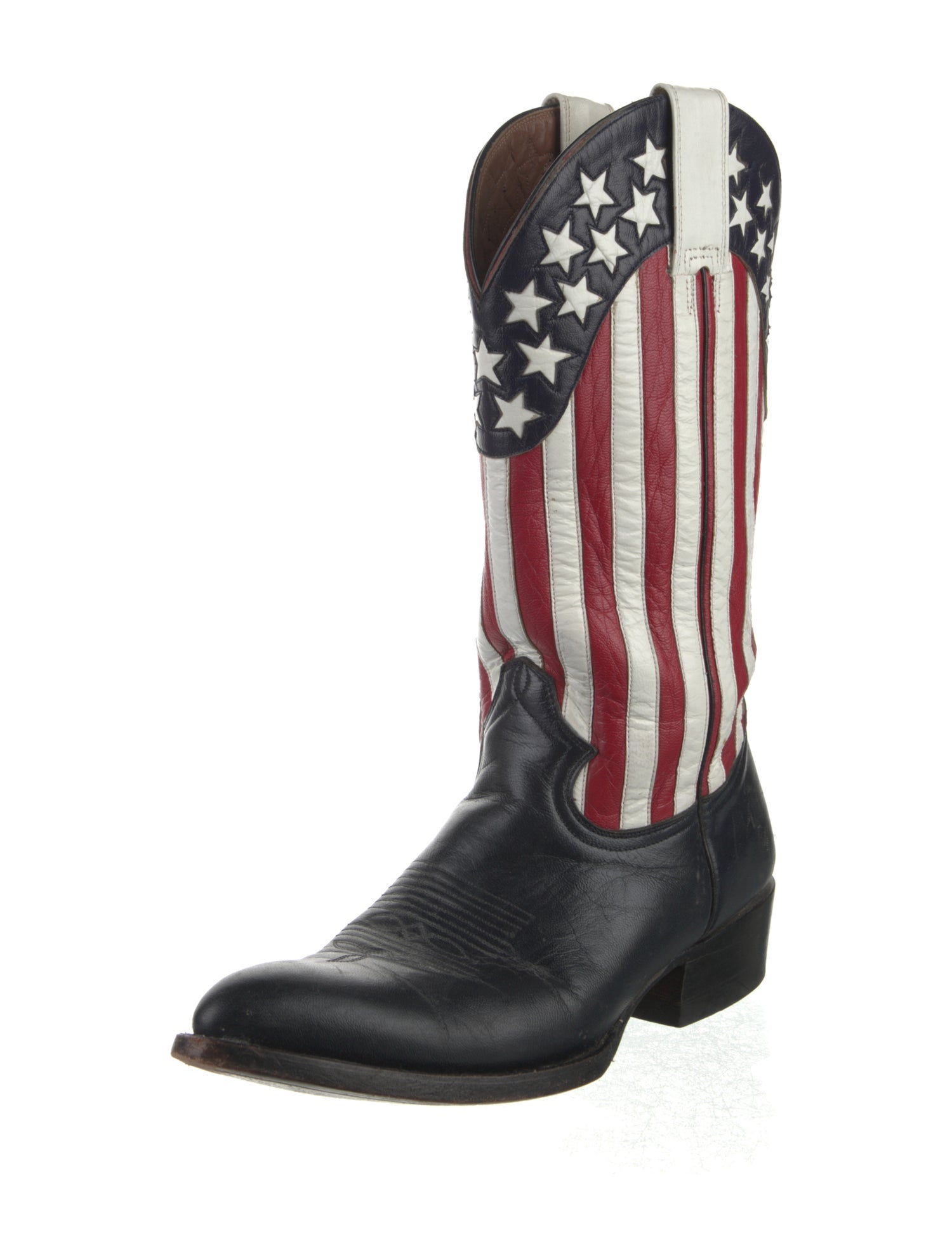 State Of Claude Montana Leather Printed Boots