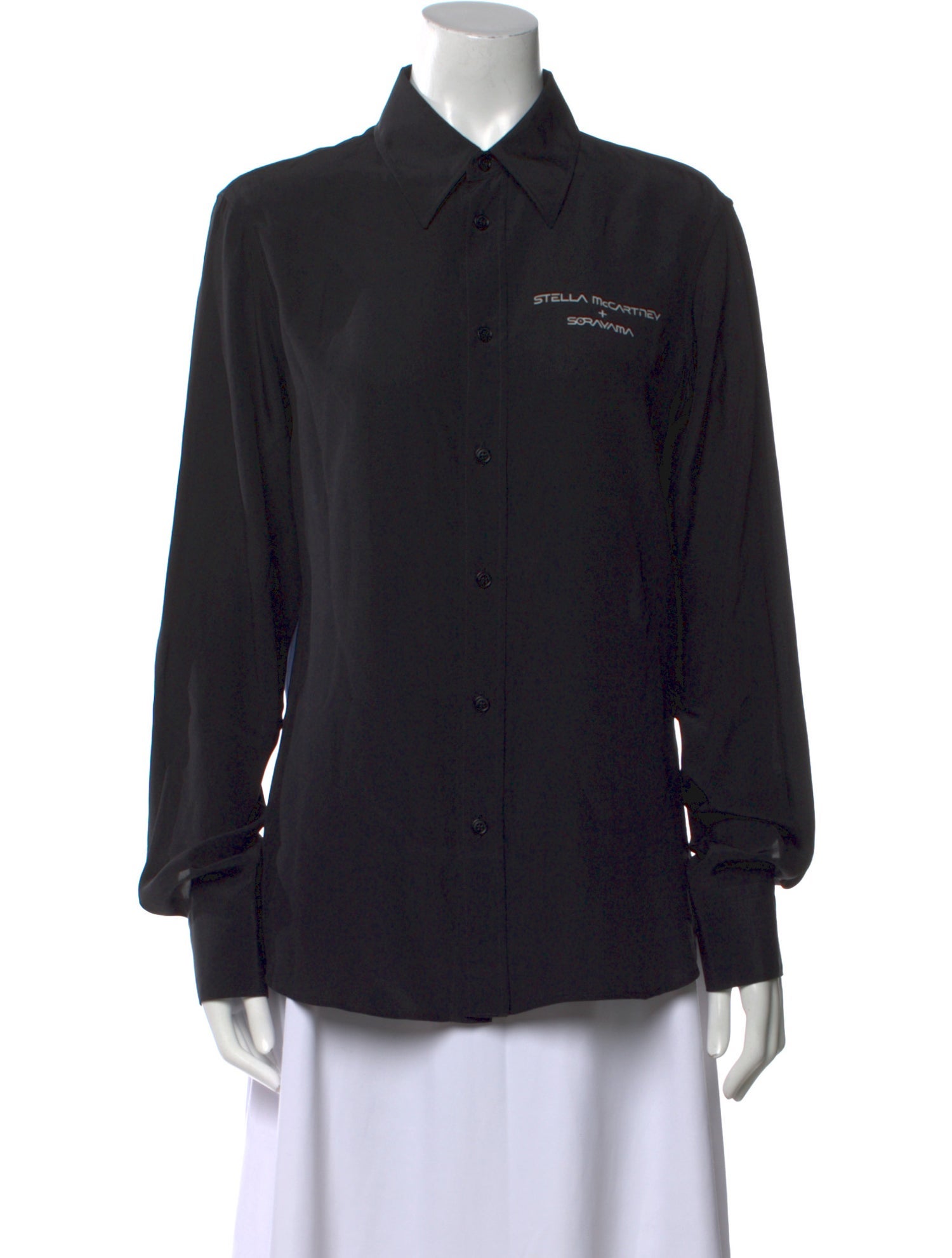 Stella McCartney x Sorayama Silk Long Sleeve Button-Up Top