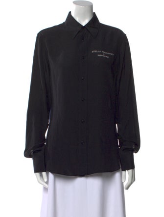 Stella McCartney x Sorayama Silk Long Sleeve Button-Up Top