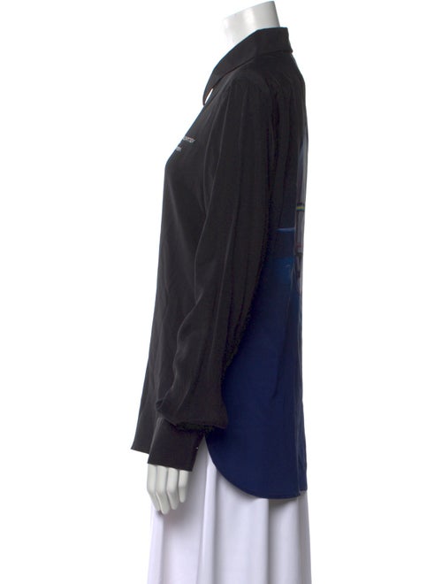 Stella McCartney x Sorayama Silk Long Sleeve Button-Up Top