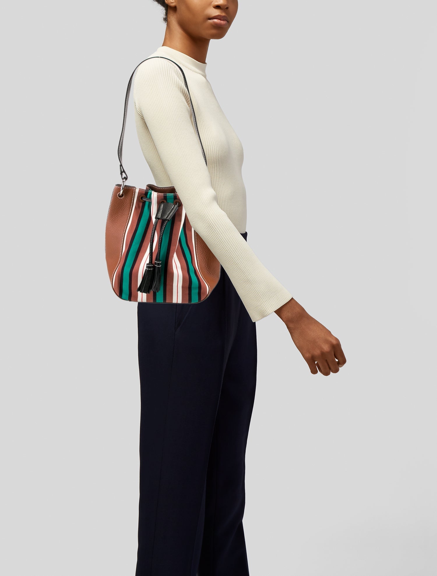 STRATHBERRY x COLLAGERIE Leather Shoulder Bag