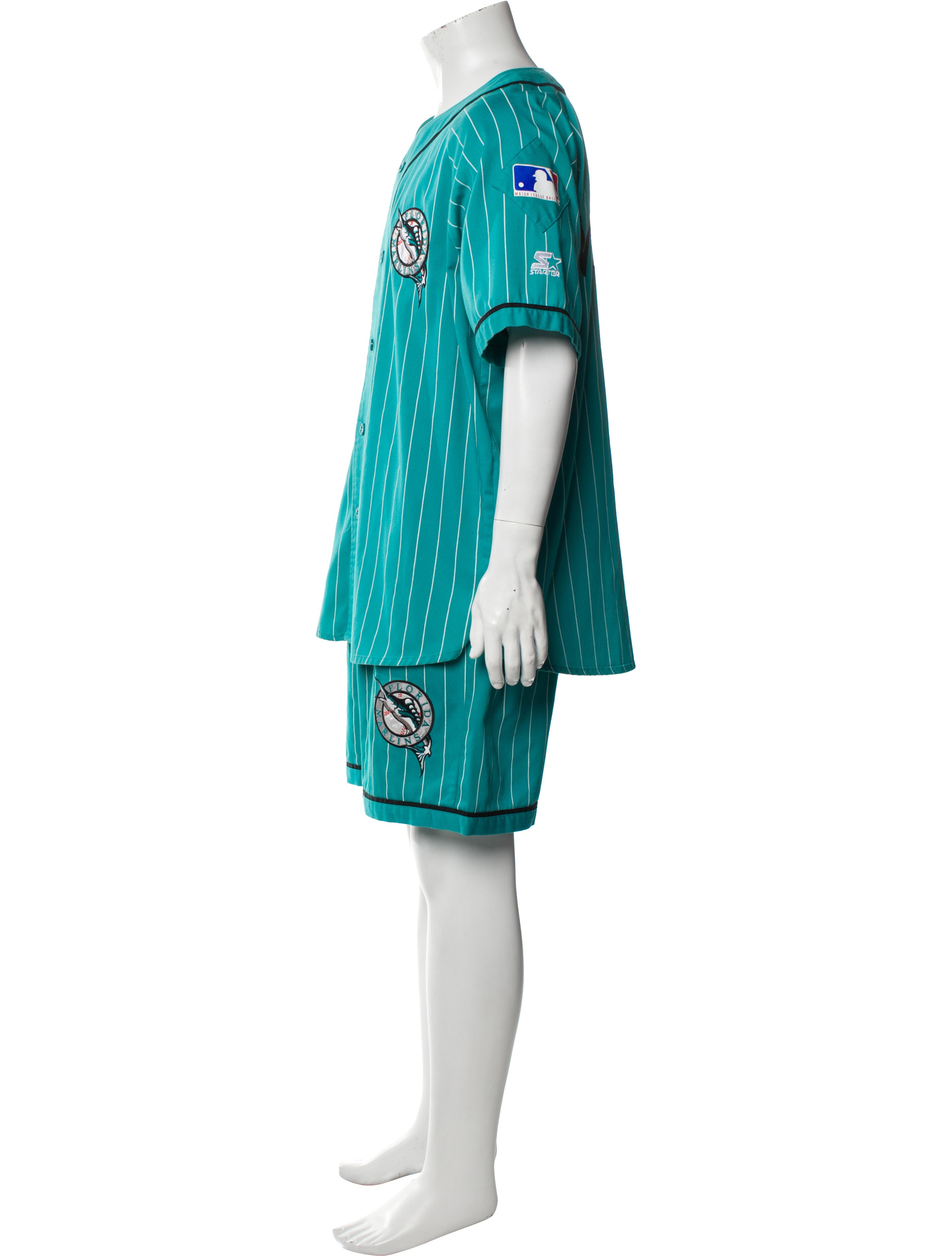 Starter Florida Marlins Striped Pajama Set