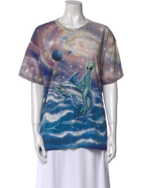 Stockholm Surfboard Club Tie-Dye Print Crew Neck T-Shirt