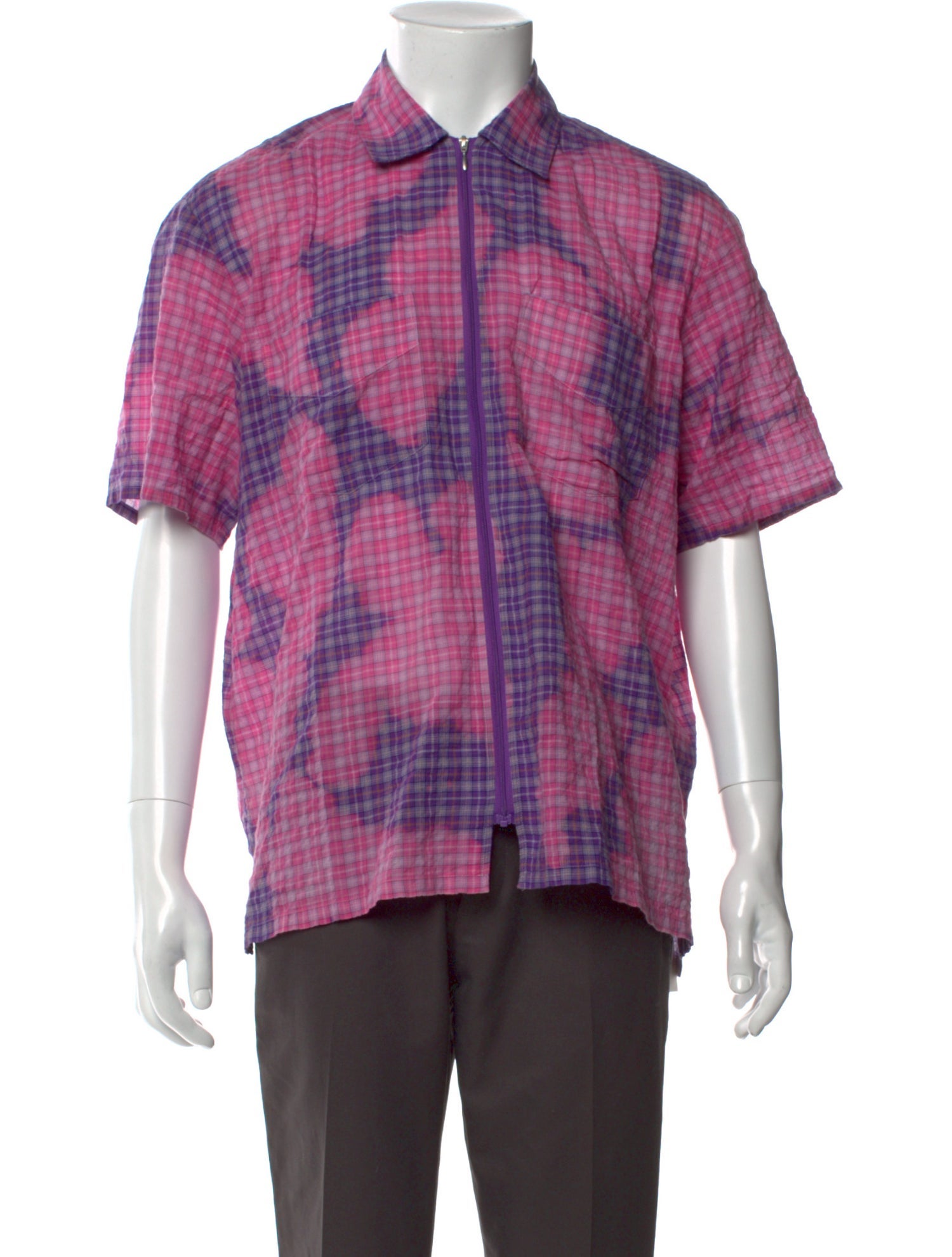 Stockholm Surfboard Club Plaid Print Short Sleeve Shirt