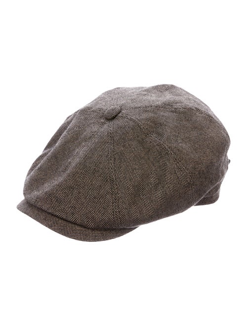 Stetson Woven Newsboy Hat Brown