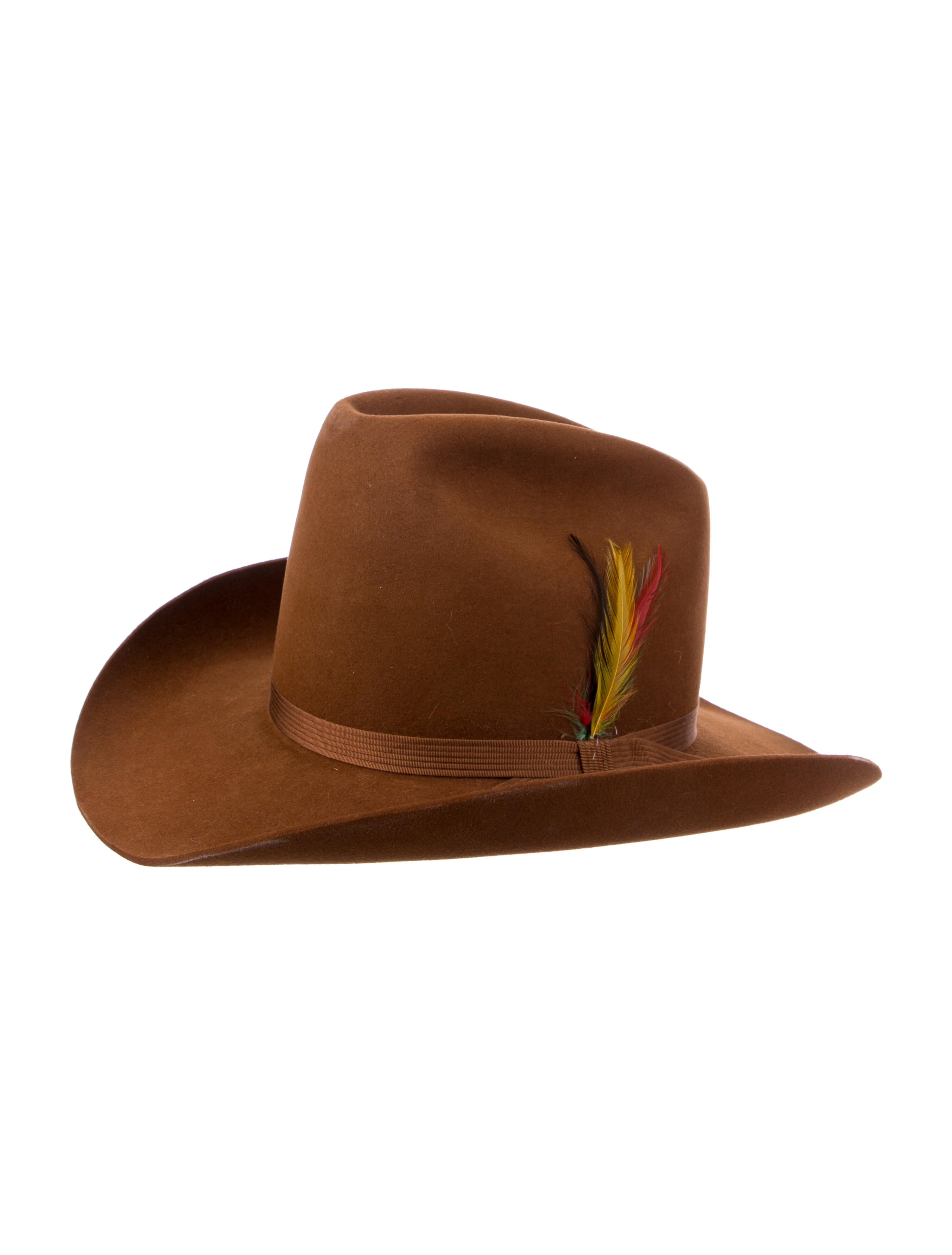 Stetson Feather Cowboy Hat Brown Hats, Accessories WSTSN21324 The