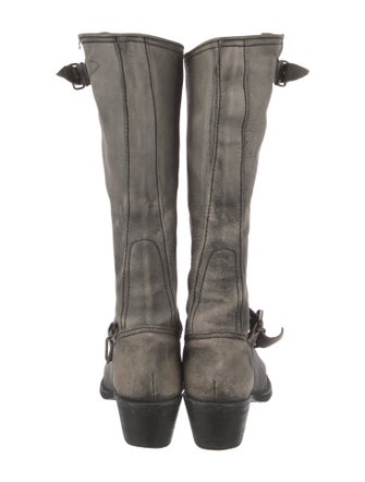 Stetson Leather Distressed Accents Riding Boots