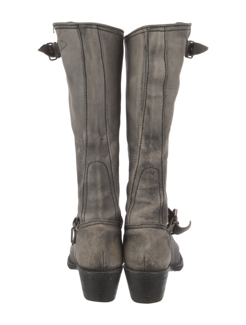 Stetson Leather Distressed Accents Riding Boots