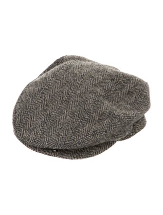 Stetson Grey Pattern Printed Wool Messenger Cap