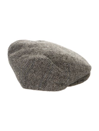 Stetson Grey Pattern Printed Wool Messenger Cap