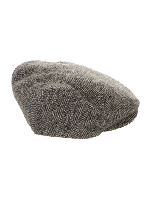 Stetson Grey Pattern Printed Wool Messenger Cap