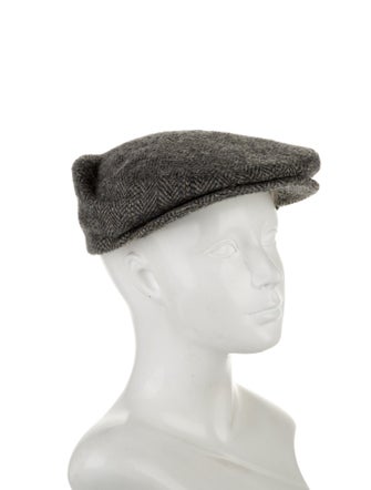 Stetson Grey Pattern Printed Wool Messenger Cap