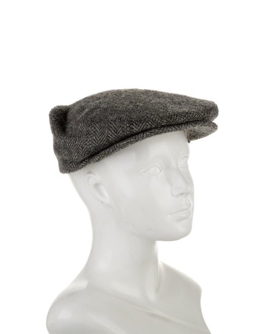 Stetson Grey Pattern Printed Wool Messenger Cap