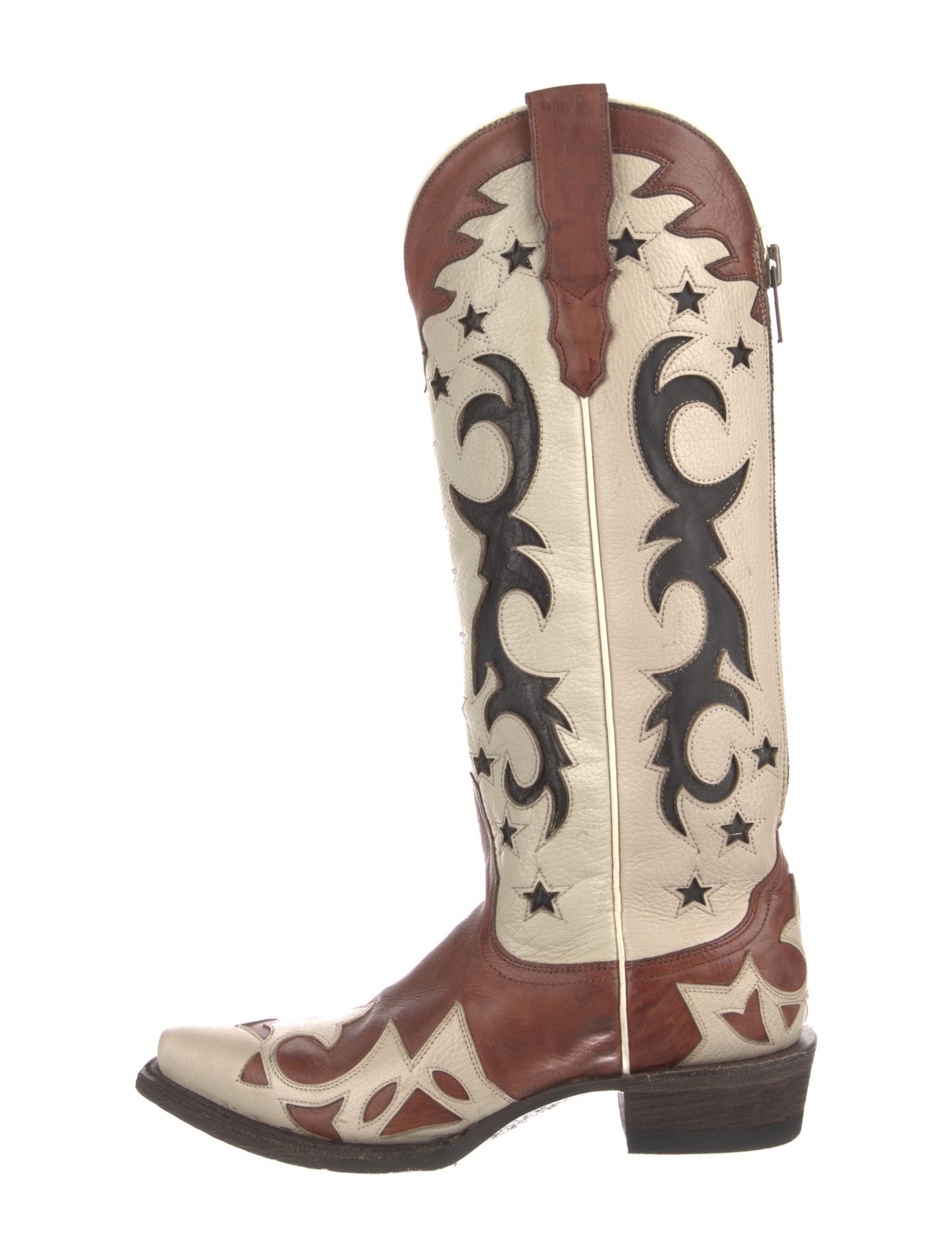 Stetson Leather Printed Western Boots
