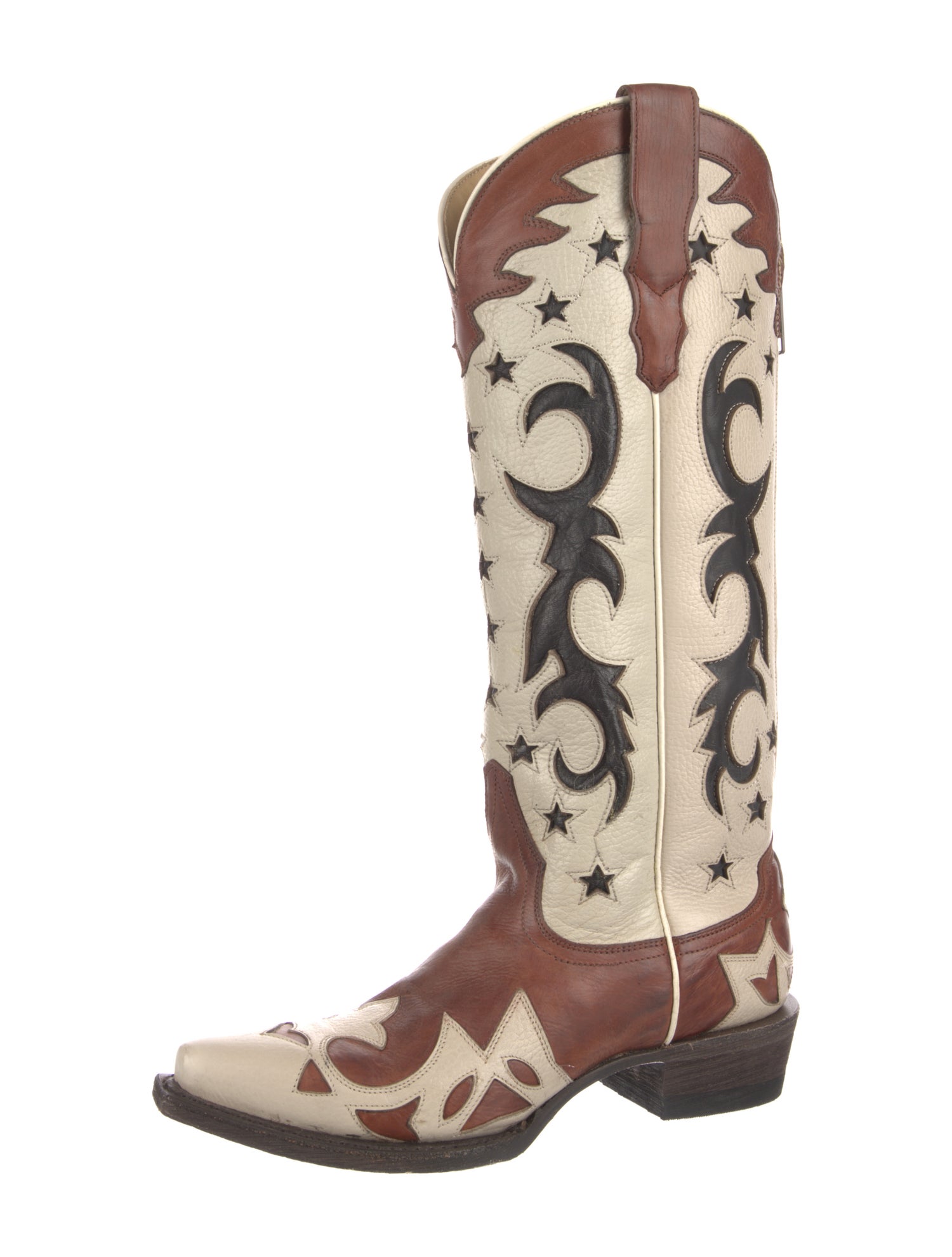 Stetson Leather Printed Western Boots