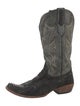 Stetson Ostrich Leg Colorblock Pattern Western Boots
