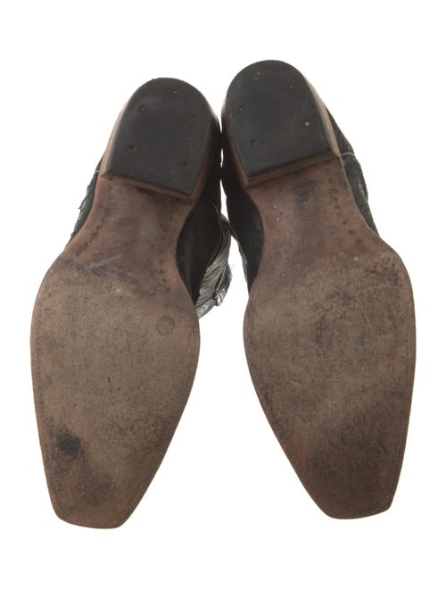 Stetson Ostrich Leg Colorblock Pattern Western Boots