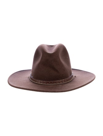 Stetson brown pattern print hat